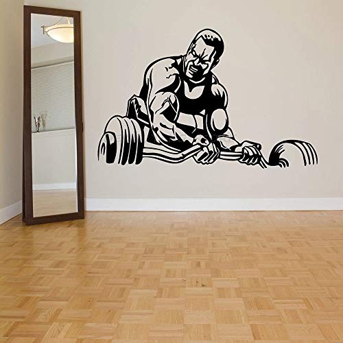 Deportes pegatinas de pared pegatinas de pared gimnasio en casa decoración del hogar fitness levantamiento de pesas