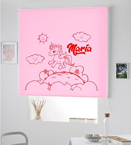 Desconocido Estor Infantil Enrollable TRANSLUCIDO Dibujo Unicornio con Nombre. ESTORES Infantiles HABITACION NIÑA Unicornio Maria (Rosa Claro, 180X175) Desconocido Estor Infantil Enrollable TRANSLUCIDO Dibujo Unicornio con Nombre. ESTORES Infantiles HABITACION NIÑA Unicornio Maria (Rosa Claro, 180X175)