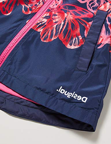 Desigual Chaq_Fresas Abrigo, Azul (Navy 5000), 104 (Talla del fabricante: 3/4) para Niñas