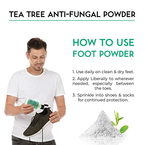 Desodorante Natural en Polvo Para el Cuidado De Los Pies . Reduce Sudor y Micosis Uñas. Antifúngico, con Aceite Esencial de Árbol de Té. Sin Talco Elimina Malos Olores zapatos y pies . Unisex 104 gr. Desodorante Natural en Polvo Para el Cuidado De Los Pies . Reduce Sudor y Micosis Uñas. Antifúngico, con Aceite Esencial de Árbol de Té. Sin Talco Elimina Malos Olores zapatos y pies . Unisex 104 gr.