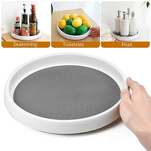 DESON 2 pcs Plato Giratorio para Especias Soporte Giratorio para Especias Organizador de Plástico para Especias Botellas de Especias Ingredientes de Aceite Frascos para Cocinar