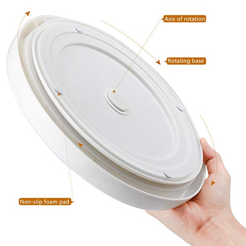 DESON 2 pcs Plato Giratorio para Especias Soporte Giratorio para Especias Organizador de Plástico para Especias Botellas de Especias Ingredientes de Aceite Frascos para Cocinar