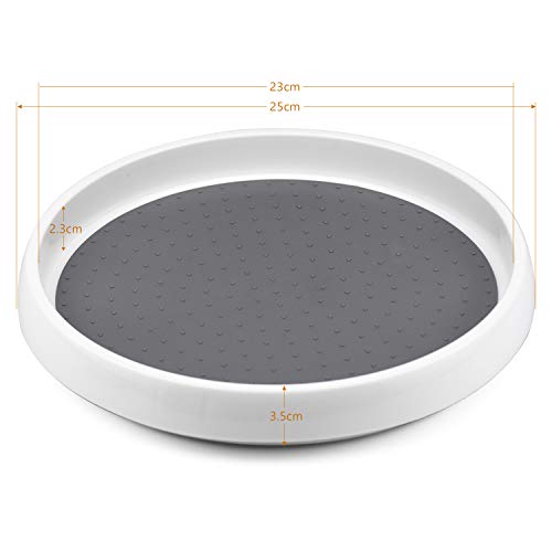 DESON 2 pcs Plato Giratorio para Especias Soporte Giratorio para Especias Organizador de Plástico para Especias Botellas de Especias Ingredientes de Aceite Frascos para Cocinar DESON 2 pcs Plato Giratorio para Especias Soporte Giratorio para Especias Organizador de Plástico para Especias Botellas de Especias Ingredientes de Aceite Frascos para Cocinar