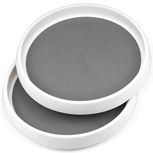 DESON 2 pcs Plato Giratorio para Especias Soporte Giratorio para Especias Organizador de Plástico para Especias Botellas de Especias Ingredientes de Aceite Frascos para Cocinar DESON 2 pcs Plato Giratorio para Especias Soporte Giratorio para Especias Organizador de Plástico para Especias Botellas de Especias Ingredientes de Aceite Frascos para Cocinar