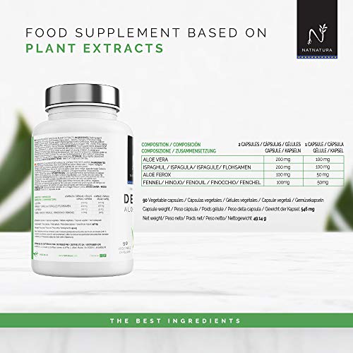 Detox Aloe Vera+Hinojo. Plan detox adelgazante natural para eliminar toxinas y limpieza de colon.Suplemento alimenticio vegetal a base de aloe vera puro. Vegano y sin gluten. 90 capsulas vegetales. Detox Aloe Vera+Hinojo. Plan detox adelgazante natural para eliminar toxinas y limpieza de colon.Suplemento alimenticio vegetal a base de aloe vera puro. Vegano y sin gluten. 90 capsulas vegetales.