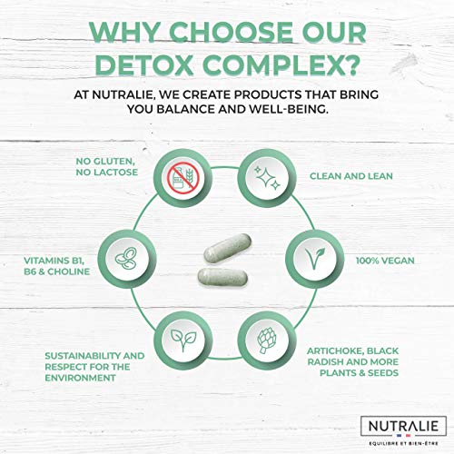 Detox Potente Hígado | Plan Detox Adelgazante y Diurético Vegano | Cleanser para Eliminar Toxinas con Alcachofa, Rábano Negro, Vitaminas y +8 Plantas y Semillas | 90 Cápsulas Veganas Nutralie Detox Potente Hígado | Plan Detox Adelgazante y Diurético Vegano | Cleanser para Eliminar Toxinas con Alcachofa, Rábano Negro, Vitaminas y +8 Plantas y Semillas | 90 Cápsulas Veganas Nutralie