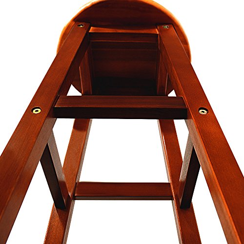 Deuba 2x Taburetes de bar marrónes altos de madera de acacia sillas de estilo colonial para barras salón cocina eventos Deuba 2x Taburetes de bar marrónes altos de madera de acacia sillas de estilo colonial para barras salón cocina eventos