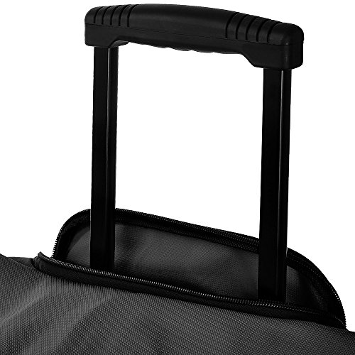 Deuba Bolsa de Viaje XXL Maleta Negro 160 litros 85 x 43 x 44 3 Ruedas 5 pies Mango telescópico extraíble Viajes