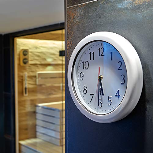 Deuba Reloj de Pared radiocontrolado Impermeable Blanco Ø30cm Silencioso Alta precisión Uso en Exteriores e Interiores Deuba Reloj de Pared radiocontrolado Impermeable Blanco Ø30cm Silencioso Alta precisión Uso en Exteriores e Interiores