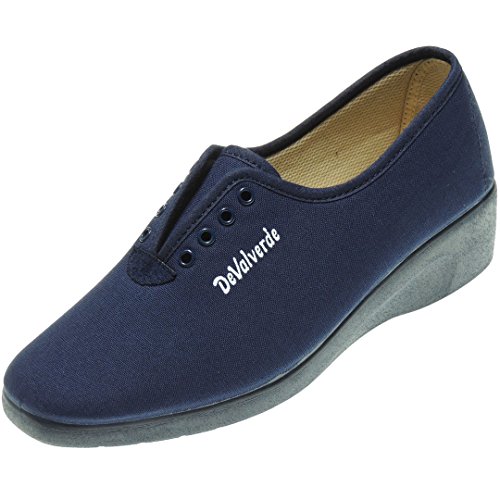 DEVALVERDE 792 Zapatilla Lona Aerobic para Mujer Marino Talla 38