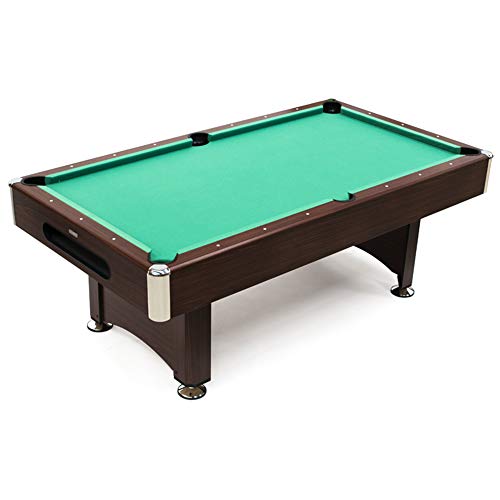 Devessport - Mesa de Billar Semi Profesional Akra - Fácil Montaje - Incluye niveladores de Patas - Ideal para Jugar con Amigos - Medidas: 221 x 122 x 81 Cm