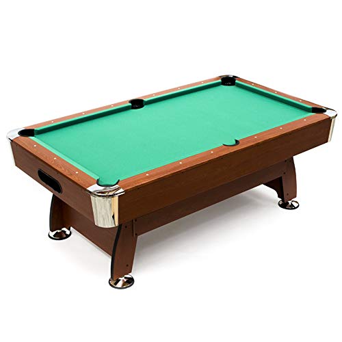 Devessport - Mesa de Billar Semi Profesional Cortés - Fácil Montaje - Incluye niveladores de Patas - Ideal para Jugar con Amigos - Medidas: 211.5 x 120.5 x 78 Cm