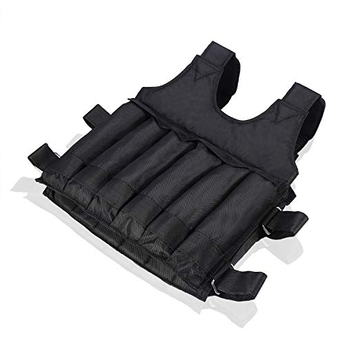 DEWIN Chaleco Lastrado - Chaleco de Lastre Chaleco de Entrenamiento Ajustable Entrenamiento Cargamento máxima de 20 kg de Peso Boxeo Chaleco Ajustable DEWIN Chaleco Lastrado - Chaleco de Lastre Chaleco de Entrenamiento Ajustable Entrenamiento Cargamento máxima de 20 kg de Peso Boxeo Chaleco Ajustable