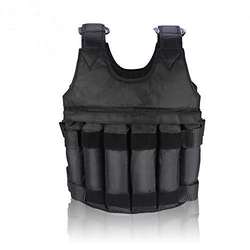 DEWIN Chaleco Lastrado - Chaleco de Lastre Chaleco de Entrenamiento Ajustable Entrenamiento Cargamento máxima de 20 kg de Peso Boxeo Chaleco Ajustable DEWIN Chaleco Lastrado - Chaleco de Lastre Chaleco de Entrenamiento Ajustable Entrenamiento Cargamento máxima de 20 kg de Peso Boxeo Chaleco Ajustable
