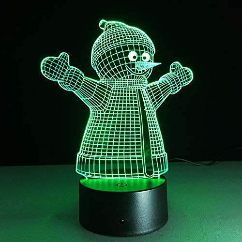 DFDLNL Muñeco de Nieve 7 Colores Que cambian 3D Visual Led Night Night Table 3D Lámpara Baby Sleeping Lighting para la decoración del hogar DFDLNL Muñeco de Nieve 7 Colores Que cambian 3D Visual Led Night Night Table 3D Lámpara Baby Sleeping Lighting para la decoración del hogar