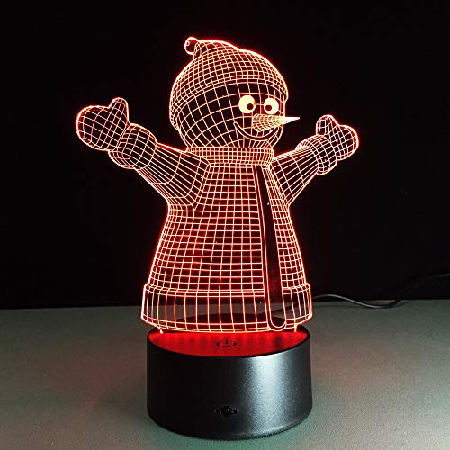 DFDLNL Muñeco de Nieve 7 Colores Que cambian 3D Visual Led Night Night Table 3D Lámpara Baby Sleeping Lighting para la decoración del hogar DFDLNL Muñeco de Nieve 7 Colores Que cambian 3D Visual Led Night Night Table 3D Lámpara Baby Sleeping Lighting para la decoración del hogar