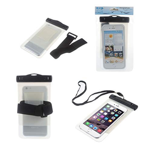 DFV mobile - Armband Universal Protective Beach Case 10M Underwater Waterproof Bag for DOOGEE Valencia 2 Y100 Pro - White