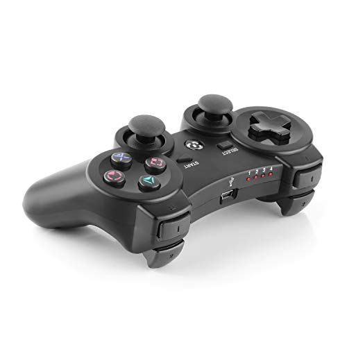 Dhaose Mando Inalámbrico para PS3, Controller Bluetooth con Doble Vibración, Wireless Rechargable Bluetooth Gamepad Remote Joystick Controller Gamepad para Playstation 3 Dhaose Mando Inalámbrico para PS3, Controller Bluetooth con Doble Vibración, Wireless Rechargable Bluetooth Gamepad Remote Joystick Controller Gamepad para Playstation 3