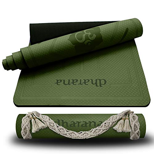 Dharana Esterilla Yoga de Corcho Antideslizante Profesional- Colchoneta Gruesa para Deportes - Gimnasia Pilates Fitness - 183cm Largo - 61cm Ancho - 0.6 cm Grosor. ATENCIÓN AL Cliente INMEDIATA