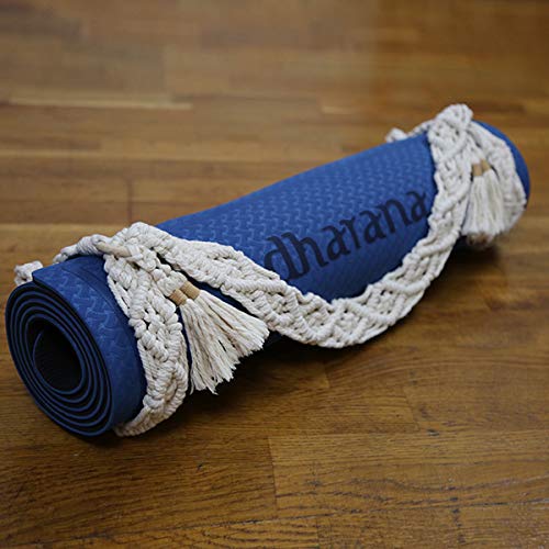 Dharana Esterilla Yoga Mat Antideslizante Profesional- Colchoneta Gruesa para Deportes - Gimnasia Pilates Fitness - Ecológica -183cm Largo - 61cm Ancho - 0.6cm Grosor