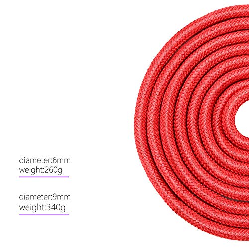 DHDHWL Saltar la Cuerda Cuerda Ajustable De 3 M. Cuerda para Saltar Pesada/Ponderada con Cojinete De Cable Metálico para Cuerdas De Saltar Entrenamiento En Rojo