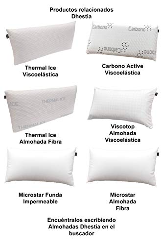 DHestia Hostelería - Almohada Núcleo de Fibra Hueca Siliconada y Funda de 100% Microfibra (70 cm)