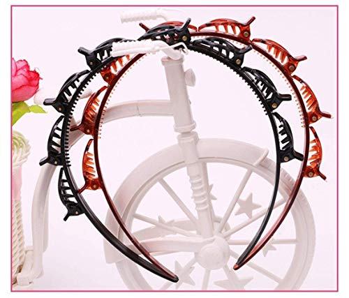 Diadema para el pelo con pinzas, estilo de pelo doble, accesorio para el pelo, accesorio para el pelo, cinta para el pelo, cinta para el pelo, cinta para el pelo con pinzas, color negro Diadema para el pelo con pinzas, estilo de pelo doble, accesorio para el pelo, accesorio para el pelo, cinta para el pelo, cinta para el pelo, cinta para el pelo con pinzas, color negro