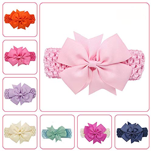 Diademas Bebe Niña,SHOBDW Elásticas Cintas Para El Pelo Para Niñas Accesorios Para El Cabello Bebé Turbante Bowknot Envolturas Para La Cabeza Cintas para el pelo Bebe Niña Recien Nacida,Beige