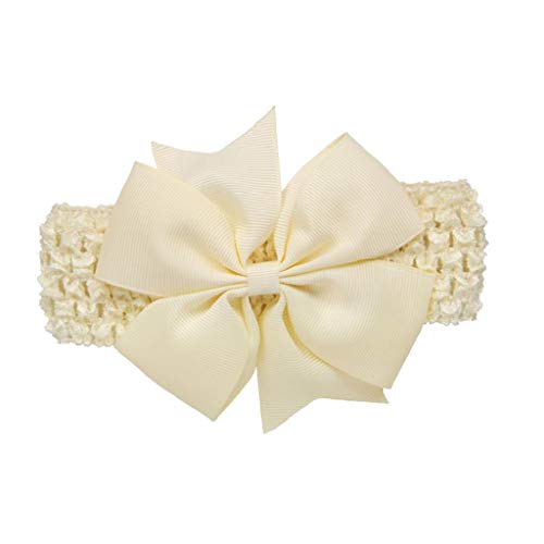 Diademas Bebe Niña,SHOBDW Elásticas Cintas Para El Pelo Para Niñas Accesorios Para El Cabello Bebé Turbante Bowknot Envolturas Para La Cabeza Cintas para el pelo Bebe Niña Recien Nacida,Beige