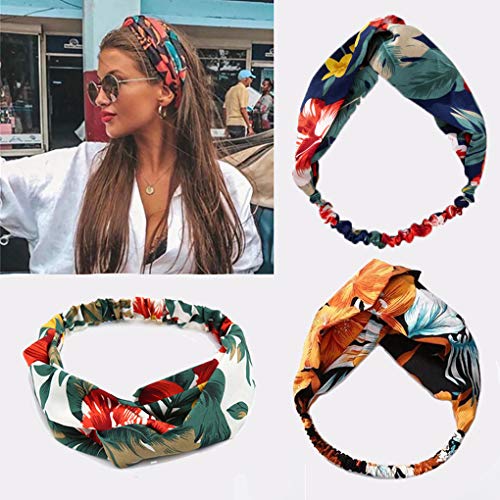 Diademas mujer, Diadema con nudo cruzado, Turbantes para mujer, cruzadas, Bohemia, Diadema de pelo ancha, Cinta para el pelo, Bandas pelo, Diadema cruzada, Elástica, 3 Pack Diademas mujer, Diadema con nudo cruzado, Turbantes para mujer, cruzadas, Bohemia, Diadema de pelo ancha, Cinta para el pelo, Bandas pelo, Diadema cruzada, Elástica, 3 Pack