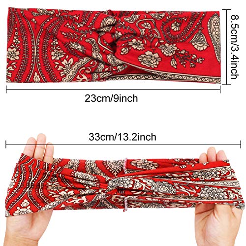 Diademas Mujer, REYOK Boho Vintage Diademas Cruzadas Criss Cross Cintas Con Nudos Para Mujer Turbante Bohemia Elástica De Estampado De Flores Cinta Para El Pelo (3 Piezas) Diademas Mujer, REYOK Boho Vintage Diademas Cruzadas Criss Cross Cintas Con Nudos Para Mujer Turbante Bohemia Elástica De Estampado De Flores Cinta Para El Pelo (3 Piezas)
