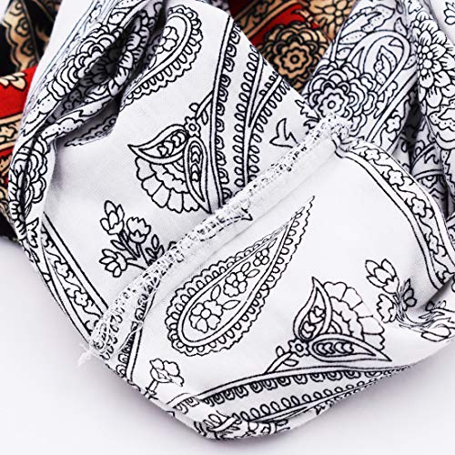 Diademas Mujer, REYOK Boho Vintage Diademas Cruzadas Criss Cross Cintas Con Nudos Para Mujer Turbante Bohemia Elástica De Estampado De Flores Cinta Para El Pelo (3 Piezas) Diademas Mujer, REYOK Boho Vintage Diademas Cruzadas Criss Cross Cintas Con Nudos Para Mujer Turbante Bohemia Elástica De Estampado De Flores Cinta Para El Pelo (3 Piezas)