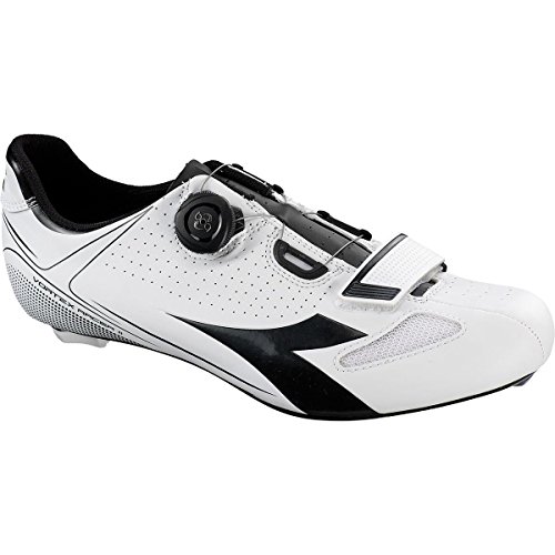 Diadora D170218 - Zapatillas para Ciclismo de Sintético Unisex Adultos, Color Blanco, Talla 42 EU