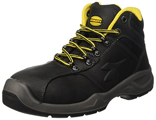 Diadora - Flow Ii High S3, zapatos de trabajo Unisex adulto, Negro (Nero), 43 EU