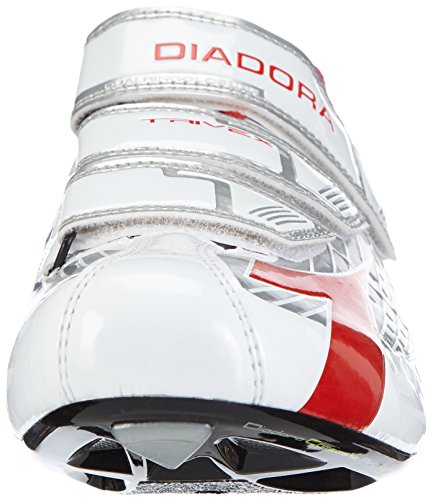 Diadora TRIVEX - Calzado de ciclismo unisex, color Multicolor (silber/weiß/rot 2746), talla 45