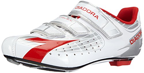 Diadora TRIVEX - Calzado de ciclismo unisex, color Multicolor (silber/weiß/rot 2746), talla 45