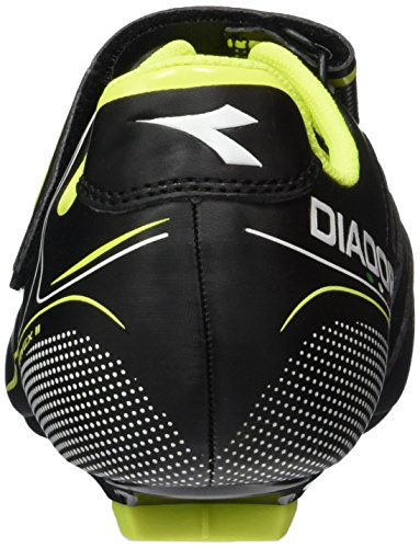 Diadora TRIVEX II, Zapatillas de Ciclismo de Carretera Unisex Adulto, Color Negro, Blanco, Amarillo, Fluo3740, 41 EU