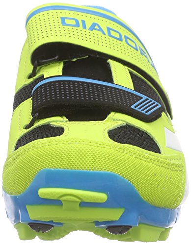 Diadora X Phantom II, Zapatillas de Ciclismo de montaña. Hombre, Amarillo Lime Punch BLU Fluo6035, 42 EU