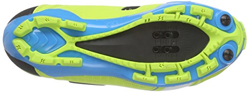 Diadora X Phantom II, Zapatillas de Ciclismo de montaña. Hombre, Amarillo Lime Punch BLU Fluo6035, 42 EU