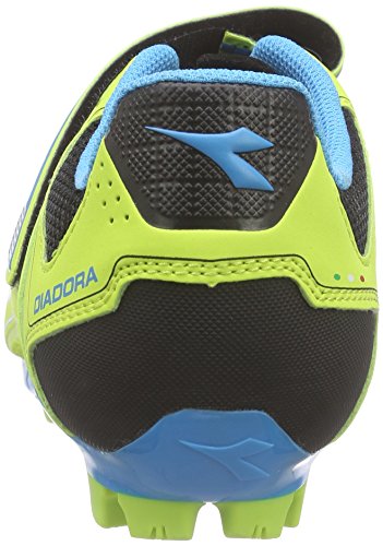 Diadora X Phantom II, Zapatillas de Ciclismo de montaña. Hombre, Amarillo Lime Punch BLU Fluo6035, 42 EU