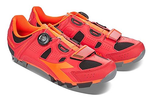 Diadora X Vortex Racer II, Zapatillas de Ciclismo de montaña. Unisex Adulto, Multicolor Racing Red Fluo Red 6536, 46 EU