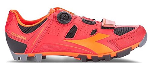 Diadora X Vortex Racer II, Zapatillas de Ciclismo de montaña. Unisex Adulto, Multicolor Racing Red Fluo Red 6536, 46 EU