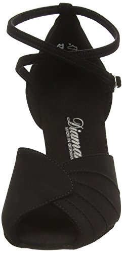 Diamant Diamant Damen Latein Tanzschuhe 027-060-040 - Zapatos de Baile - Standard & Latino para Mujer, Color Negro (Schwarz), Talla 34