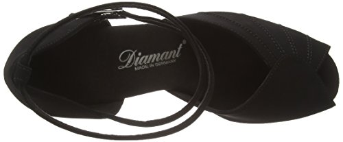 Diamant Diamant Damen Latein Tanzschuhe 027-060-040 - Zapatos de Baile - Standard & Latino para Mujer, Color Negro (Schwarz), Talla 34