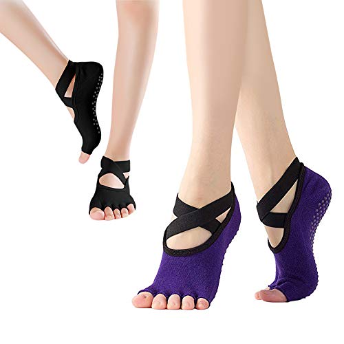 DIAOCARE Calcetines de Yoga para Mujer, Antideslizantes, 2 Pares, Antideslizantes, con Antibacteriano y Absorbe el Sudor, Ideales para Yoga, Pilates, Ballet, Fitness DIAOCARE Calcetines de Yoga para Mujer, Antideslizantes, 2 Pares, Antideslizantes, con Antibacteriano y Absorbe el Sudor, Ideales para Yoga, Pilates, Ballet, Fitness