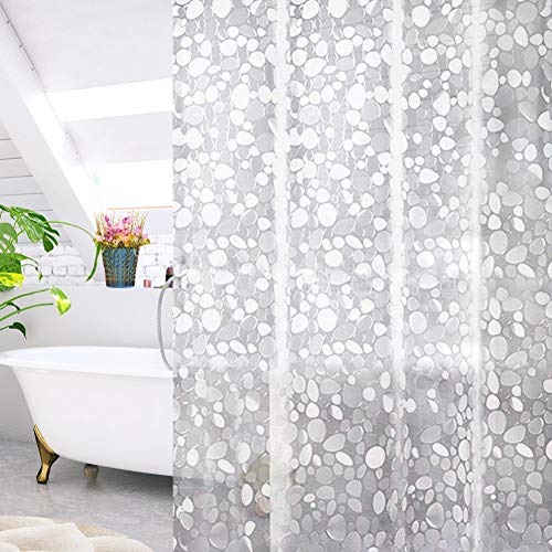 DIAOPROTECT - Cortina de ducha de EVA, resistente al agua y al moho, semitransparente para baño - adoquinado, sin olor químico, bañeras de 180 x 200 cm - 12 ganchos DIAOPROTECT - Cortina de ducha de EVA, resistente al agua y al moho, semitransparente para baño - adoquinado, sin olor químico, bañeras de 180 x 200 cm - 12 ganchos
