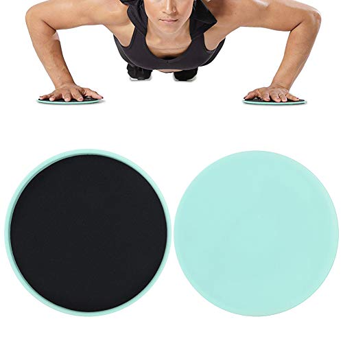 Diapositivas de discos de fitness, 2 piezas Discos deslizantes Control deslizante Disco de ejercicios Ejercicio Placa deslizante Discos deslizantes Fitness Core Slider Entrenamiento (Verde claro)