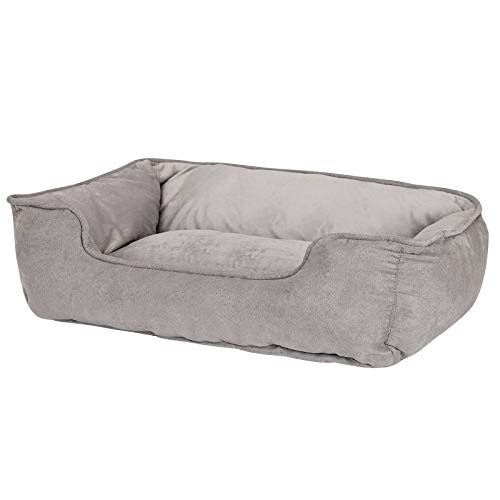 Dibea Cama Perros 2 en 1 cojín Perros sofá Perros (L) 110 x 80 cm Gris