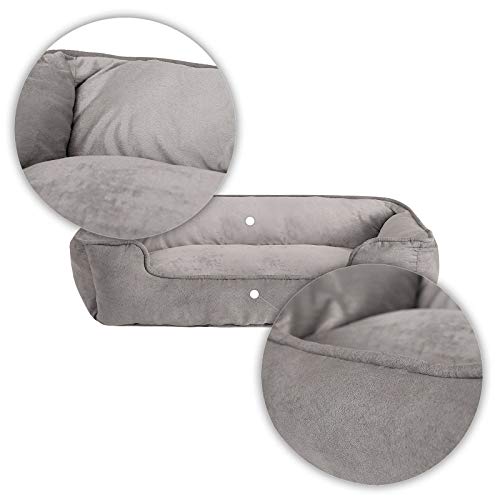 Dibea Cama Perros 2 en 1 cojín Perros sofá Perros (L) 110 x 80 cm Gris Dibea Cama Perros 2 en 1 cojín Perros sofá Perros (L) 110 x 80 cm Gris