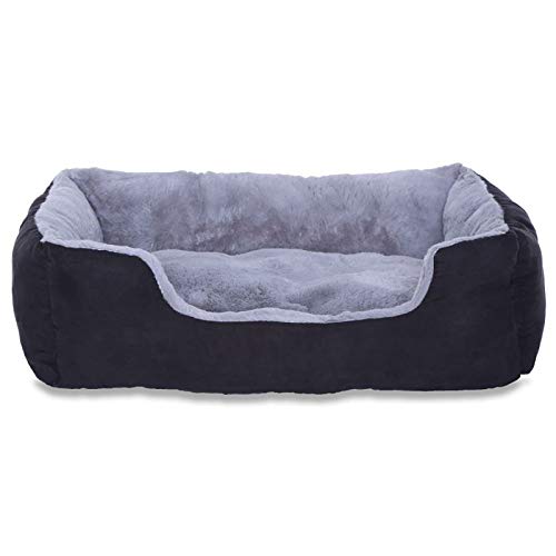dibea Cama perros cojín perros cesta perros con cojín tamaño (M) 60x48 cm gris/negro dibea Cama perros cojín perros cesta perros con cojín tamaño (M) 60x48 cm gris/negro